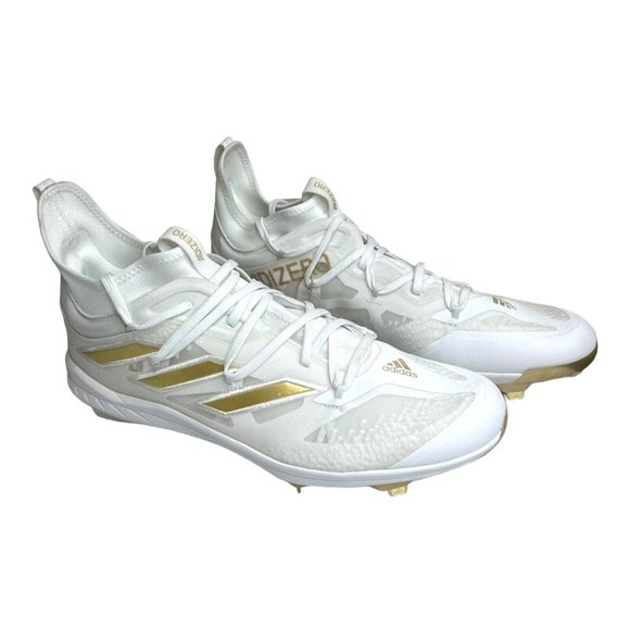 Adidas ADIZERO AFTERBURNER Baseball Metal Gold White Cleats Men's Size 14 GZ4581 - Picture 3 of 7